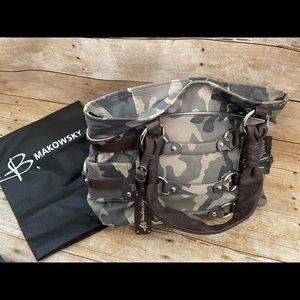 b. Makowsky Camouflage Leather Tote Bag